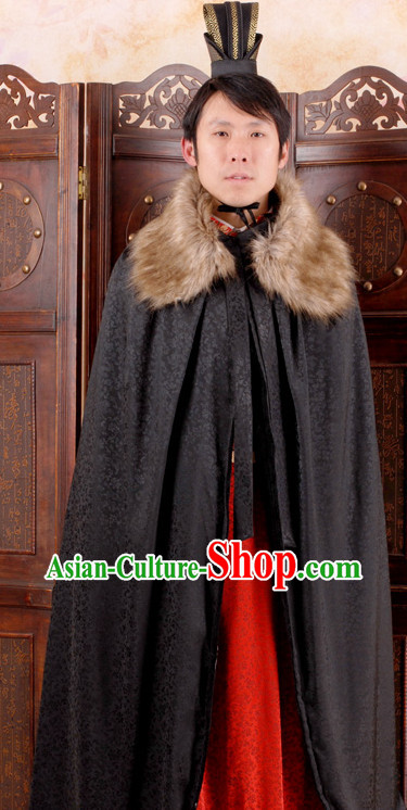 Traditional Chinese Black Cape for Men