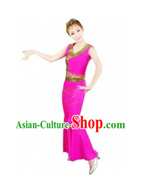 Chinese Dai Ethnic Dancing Costume for Women