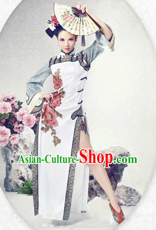 Traditional Chinese Style Qipao Clothing and Hair Accessories for Women