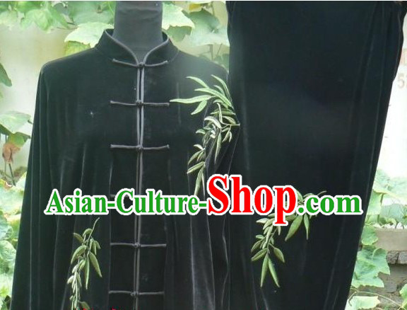 Traditional Chinese Velvet Tai Chi Competition Clothes