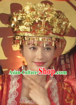 Traditional Chinese Wedding Hat for Brides