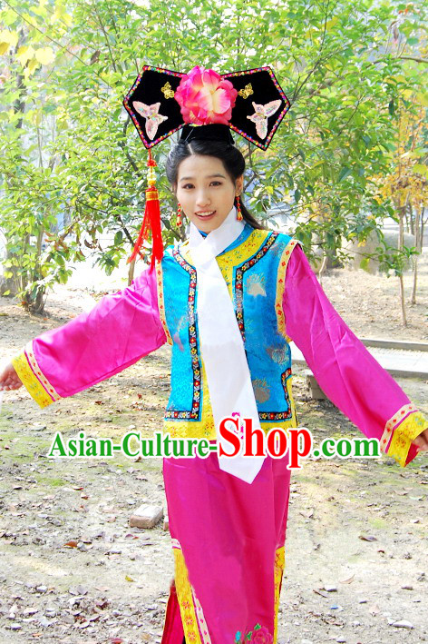 Princess Pearl Vicki Zhao Wei Qing Dynasty Imperial Palace Costume and Hat for Women