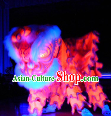 Glow In Dark Luminous New Year and Festival Celebration Lion Dance Costume Complete Set