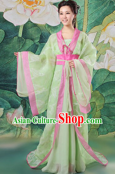 Ancient Chinese Light Green Lover Costumes for Women