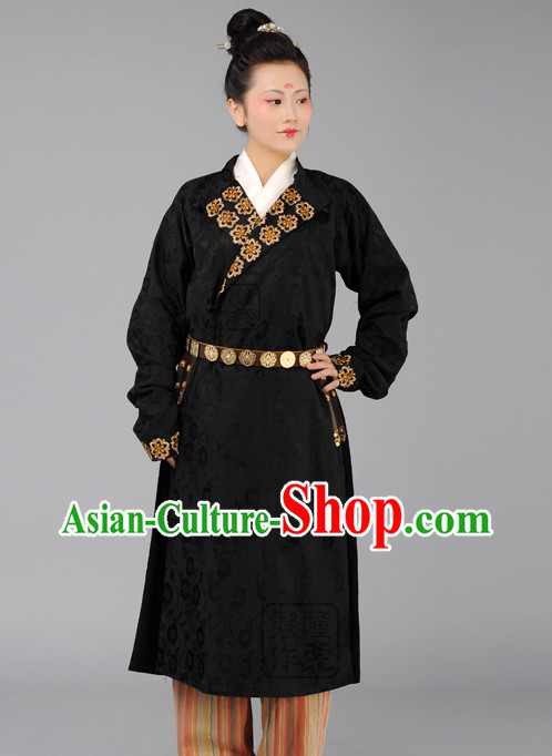 Ancient Tang Time Dark Round Robe for Women
