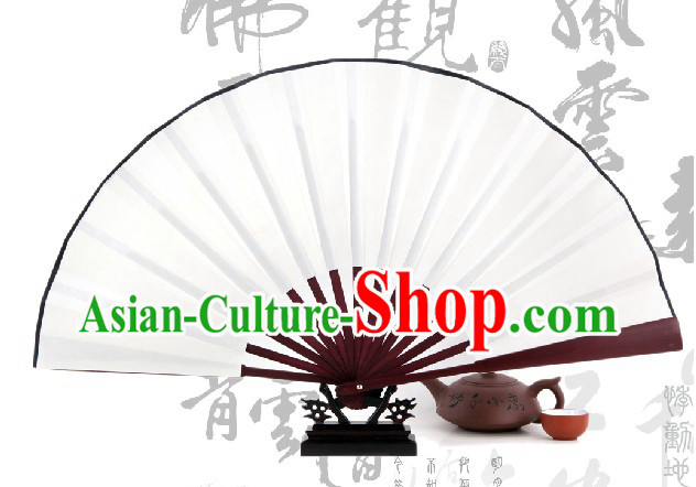 Traditional Chinese Plain White Bamboo Fan Staves