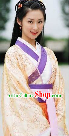 Ancient Chinese Han Dynasty Hanfu Suit for Girls