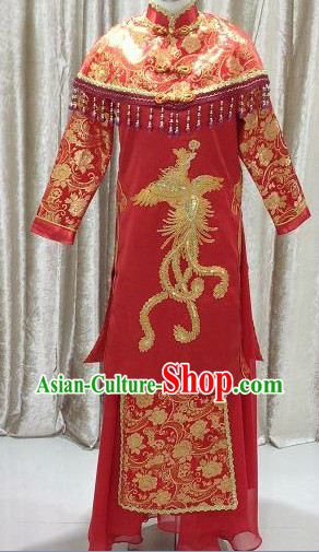 Traditional Chinese Butterfly Wedding Outfit for Brides
