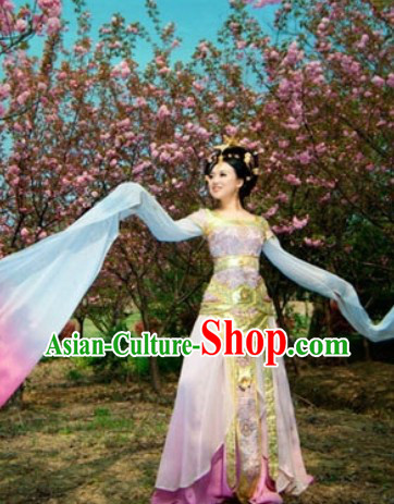 Color Transition Long Sleeves Palace Dancing Outfit