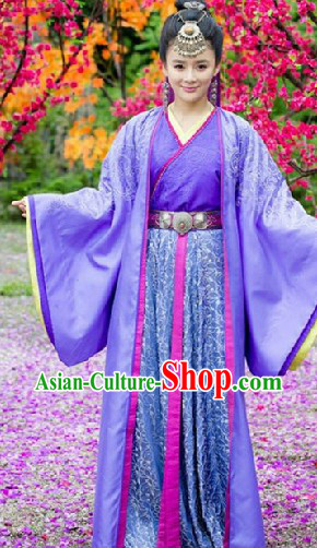 Traditional Chinese Xiao Ao Jiang Hu Ren Yingying Costumes and Hair Accessories