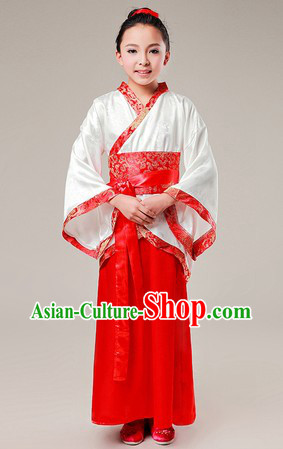 Ancient Chinese School Student Hanfu Clothing for Kids