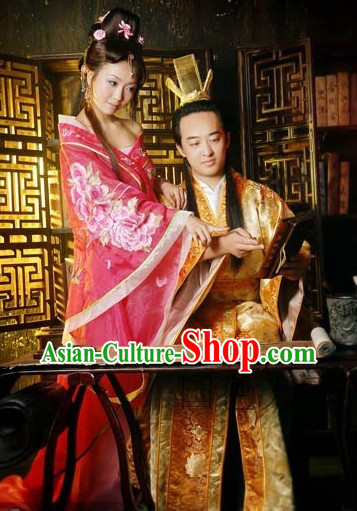 Traditional Ancient Chinese Tang Dynasty Couple Husband and Wife Clothes for Women