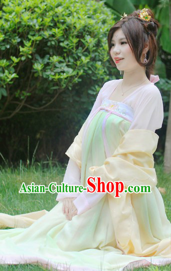 Ancient Chinese Tang Dynasty Yang Guifei Teenager Clothes Complete Set