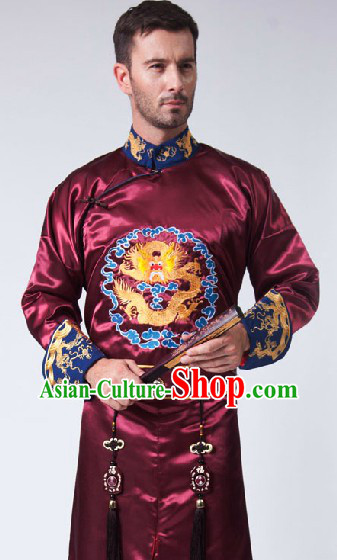 Traditional Ancient Chinese Emperor Embroidered Dragon Robe for Men