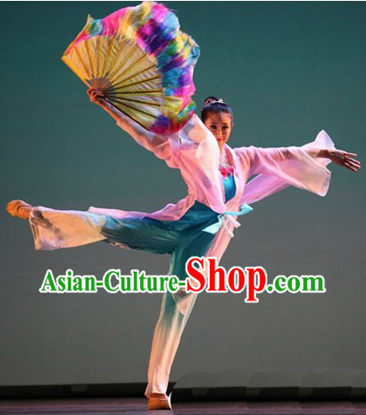 Chinese Classical Fan Dancing Costume for Women