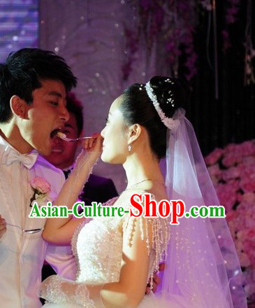 Li Xiaolu Pearl Romantic Wedding Dress