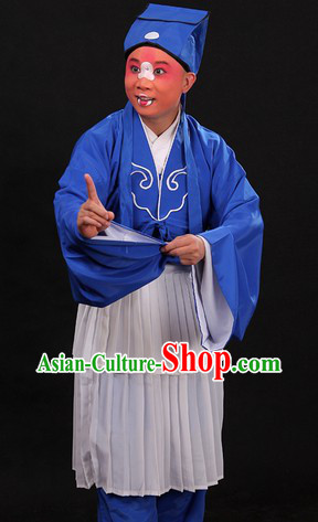 Traditional Chinese Opera Waiter Costumes and Hat