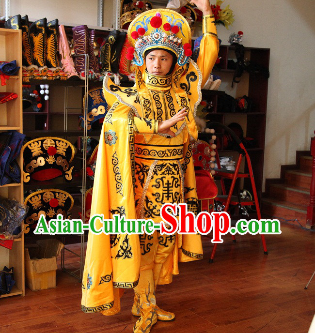 Sichuan's Face Changing Mask Performing Art Costume Pants Belt Hat and 10 Masks Complete Set for Men