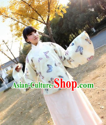 Chinese Classical Ming Dynasty Hanfu Butterfly Outfit for Women