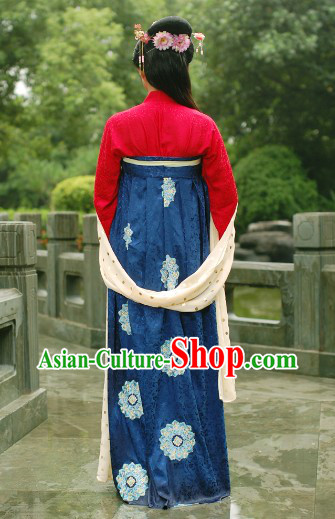 Chinese Ancient Tang Dynasty Ruqun Garment Clothes for Women