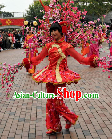 Chinese New Year Flower Dance Costumes for Women