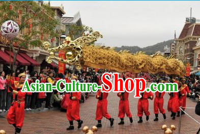 Abstract Style Supreme Golden Dragon Dance Costumes Complete Set