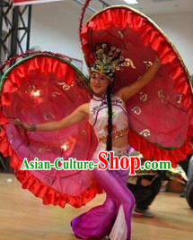 Chinese Lunar New Year Events Parade Clam Shell Dance Costume and Prop Complete Set