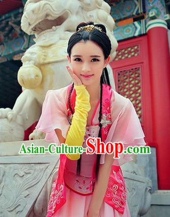 Chinese Swordwoman Costumes and Accessories Complete Set