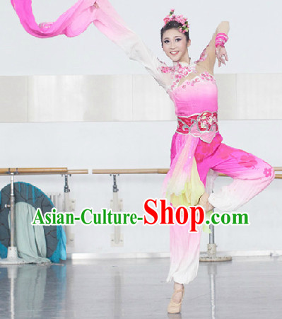 Chinese Long Sleeve Dance Costumes Complete Set