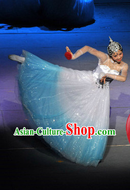 Professional Stage Performance Dance Costumes and Headwear for Women