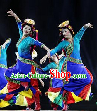 China Tibetan Clothes and Headwear Complete Set for Girls