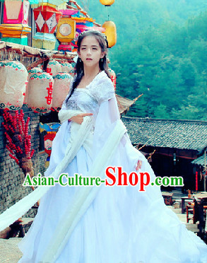 Chinese White Fairy Dresses Complete Set