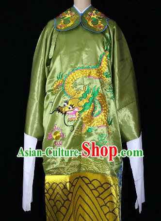 Chinese Ancient Long Sleeves Dragon Embroidery Robe for Men