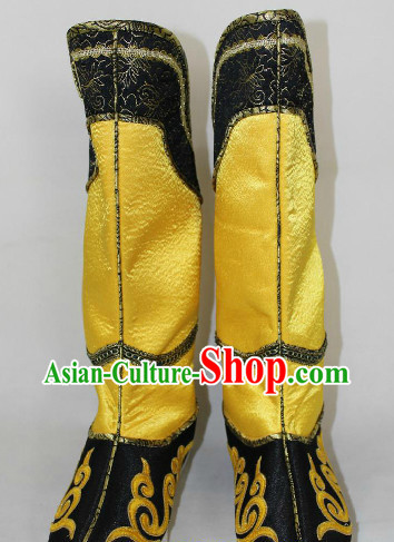 Traditional Chinese Yellow Hanfu Boots