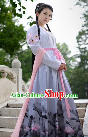 Ancient Chinese Poet Costumes Complete Set