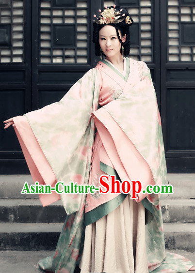 Ancient China Princess Pink Clothes Full Set