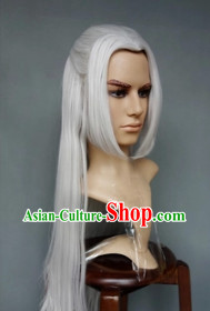 Chinese Classical White Long Wig
