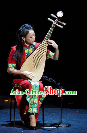 Traditional Chinese Lute Musician Costumes Cheongsam