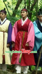 Ancient Korean Playboy Costumes and Headwear Complete Set