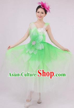 Big Festival Celebration Stage Flower Dance Costumes and Headwear for Girls