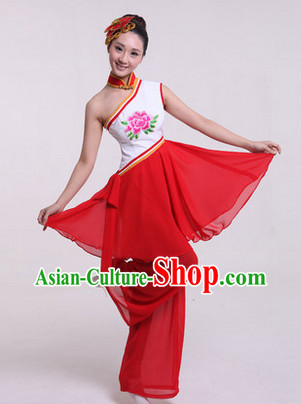 Enchanting Effect Traditional Folk Dancing Costume and Headwear Complete Set for Women