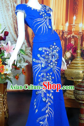 Southeast Asia Traditional Thailand Dresses for Girls