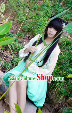Asian Princess Swordswoman Costumes Complete Set