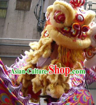 Most Welcome Congratulations Chinese Hok San Lion Dance Costumes Complete Set