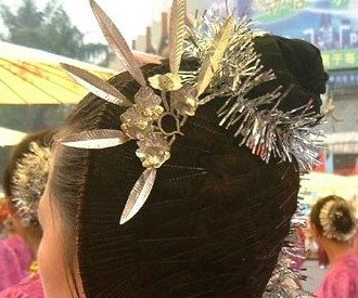 Traditional Thailand Silver Leaf Headdress