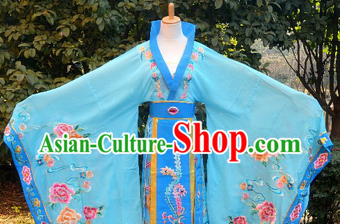 Traditional Chinese Stage Performance Empress Embroidered Long Robe