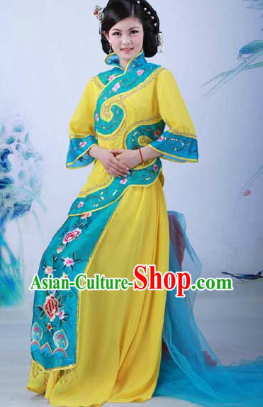 Traditional Chinese High Collar Yangge Dance Costume for Women
