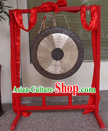 Traditional Chinese Red Wooden Gong Stand
