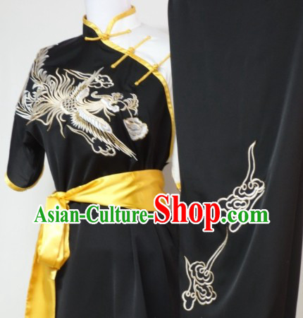 Asian Silk Embroidery Wushu Dress Martial Arts Clothes
