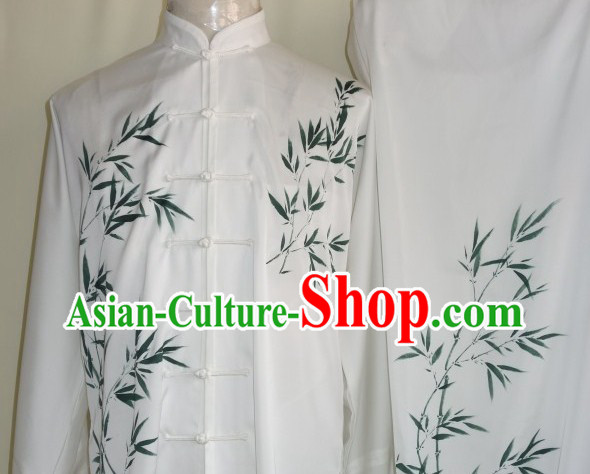 Hand Painted Bamboo Martial Art Clothing Complete Set